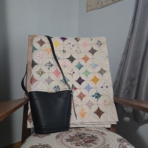 Black Leather Crossbody Bag